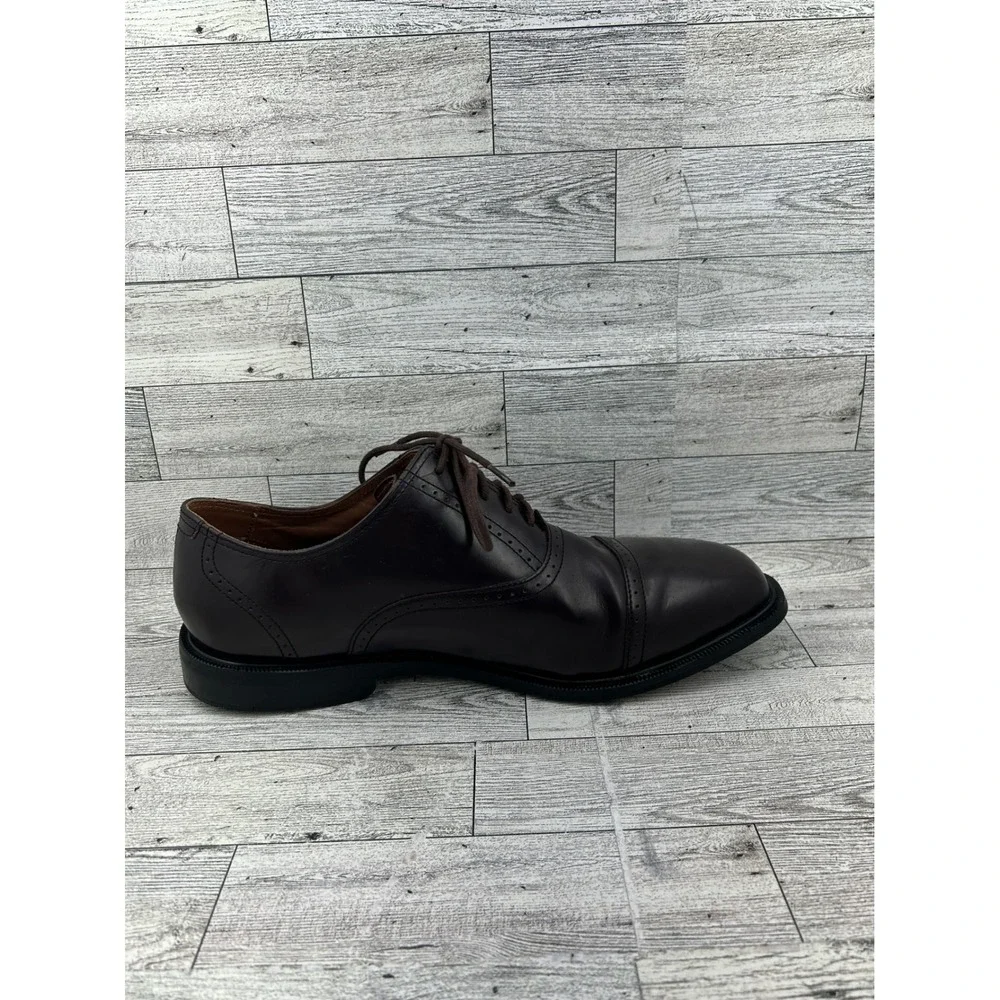 Rockport Mens K71639 Cap Toe Oxford Dark Brown Leather‎ Shoes Adiprene Size 9W